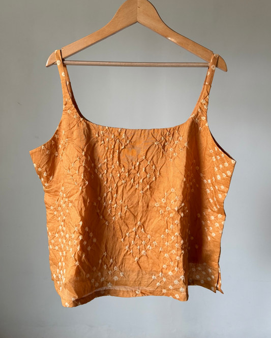 Zadie top - yellow bandhani