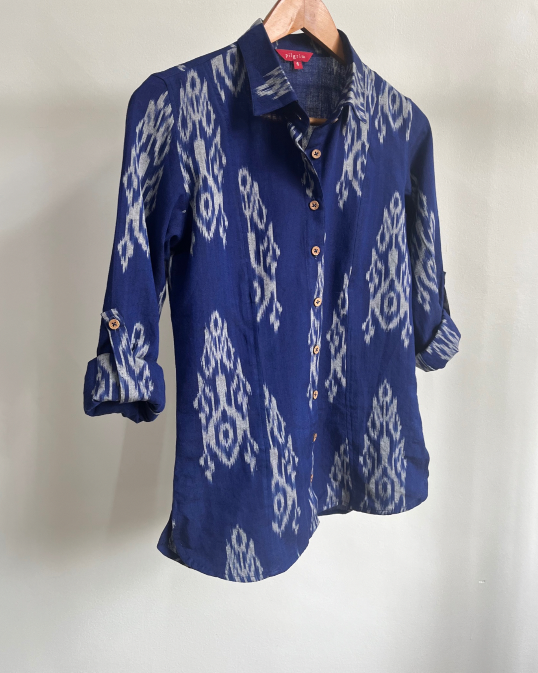 Citizen Shirt - Dark Blue White Ikat