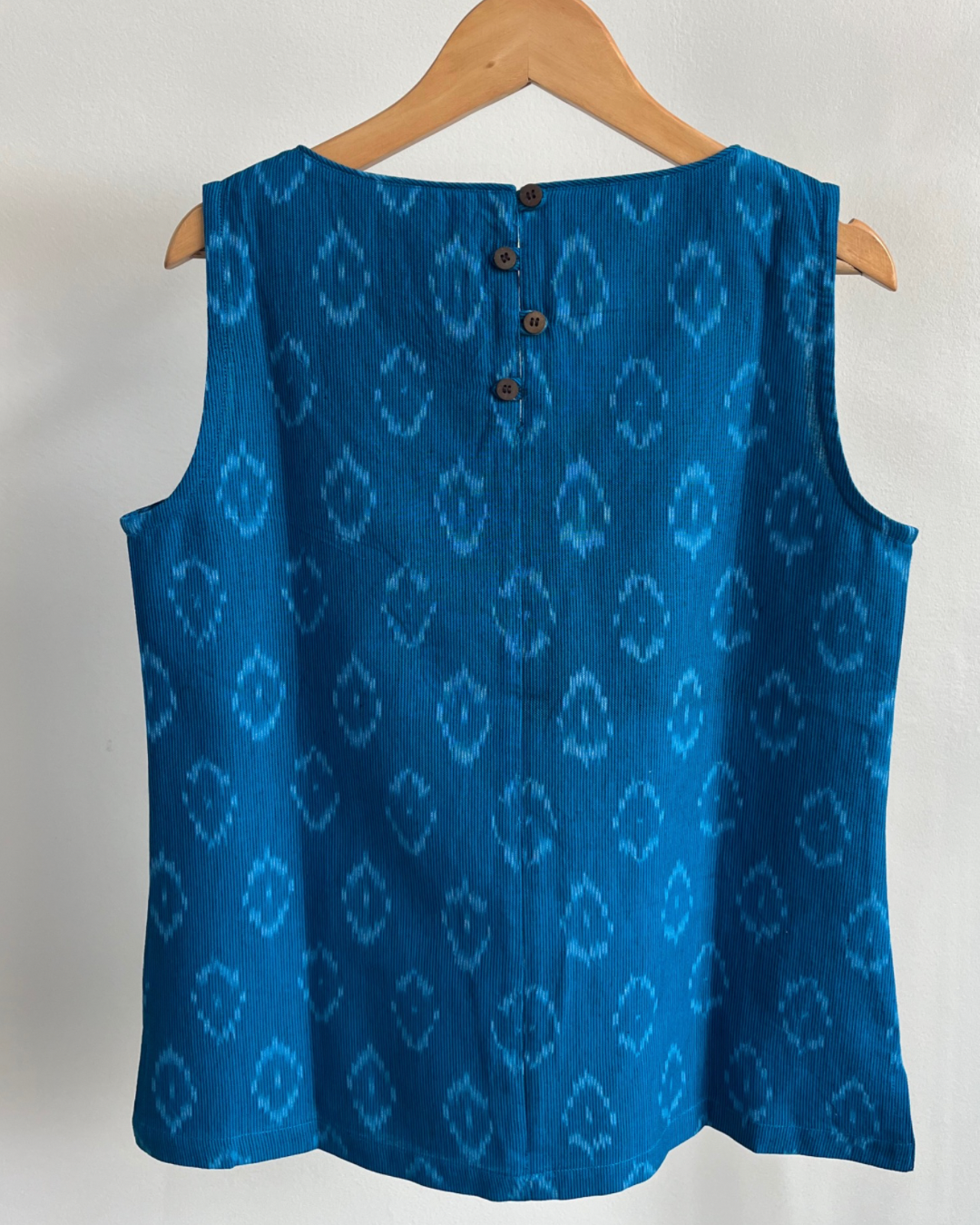 Maya Top - Blue Ikat