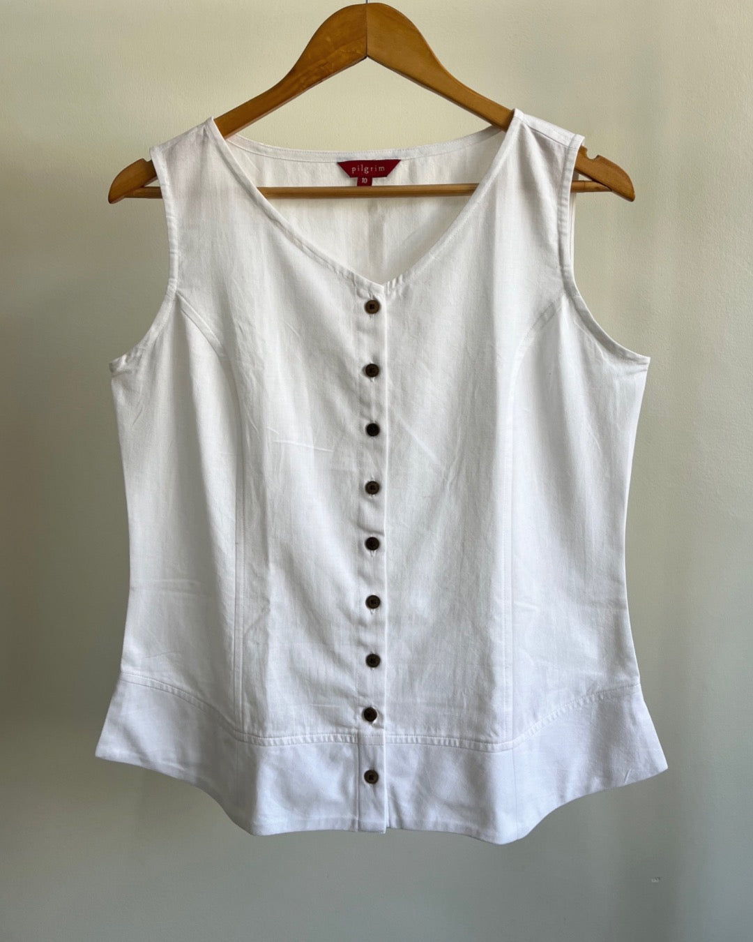 Butterfly Jacket Top - White Cotton