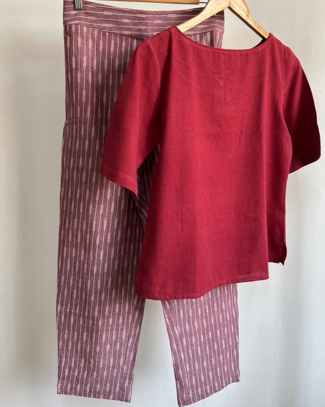 Uttara - Ruby red cotton