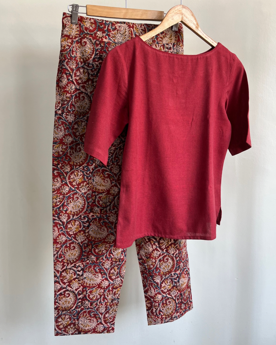 Uttara - Ruby red cotton