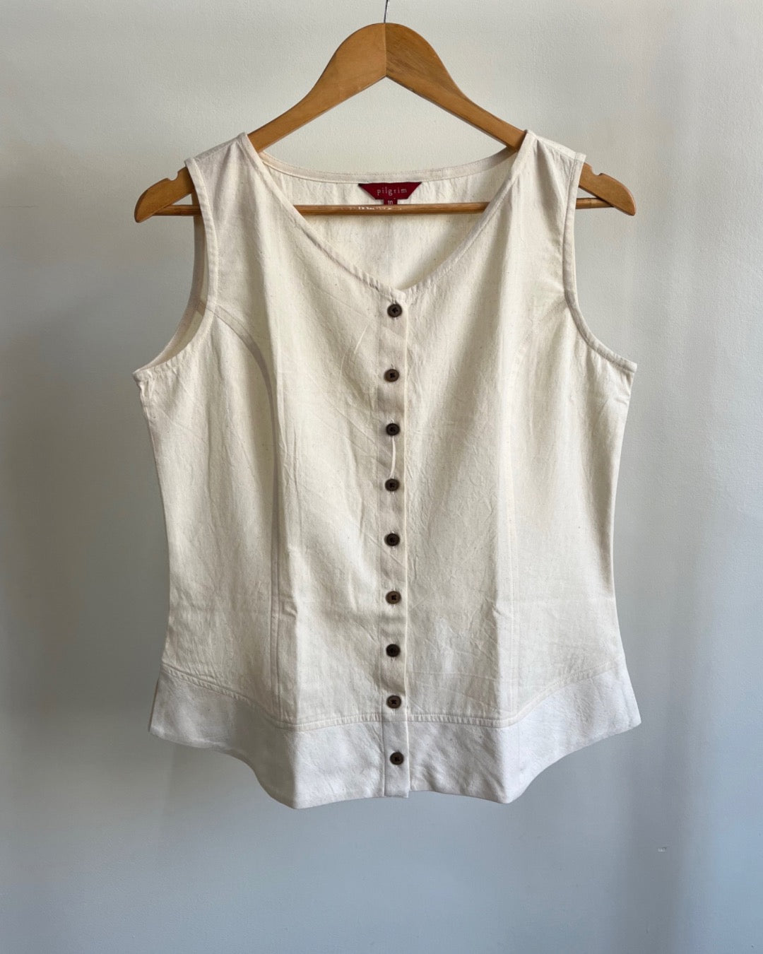 Butterfly Jacket Top - Off White Cotton