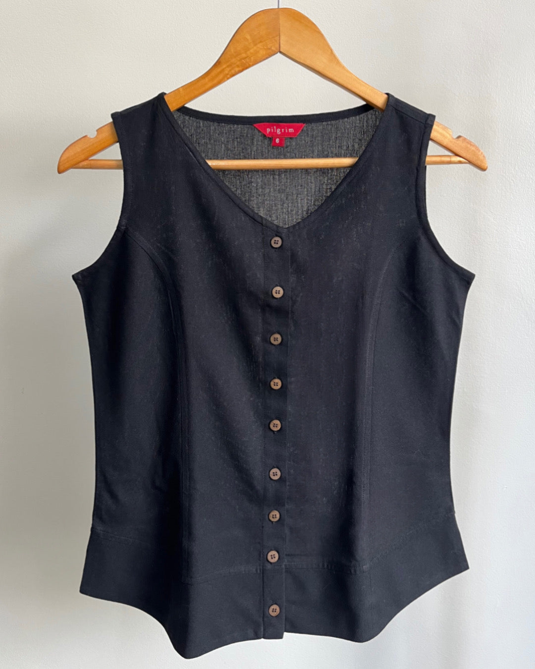 Butterfly Jacket Top - Black Cotton