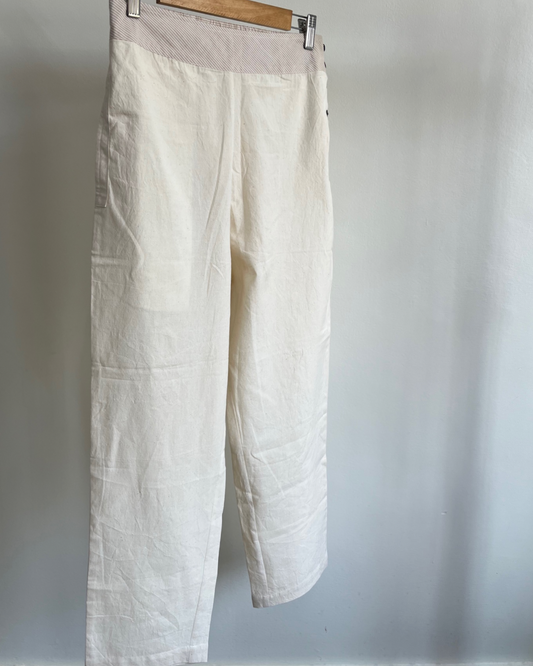Sail Edit Pants - Off  White Cotton