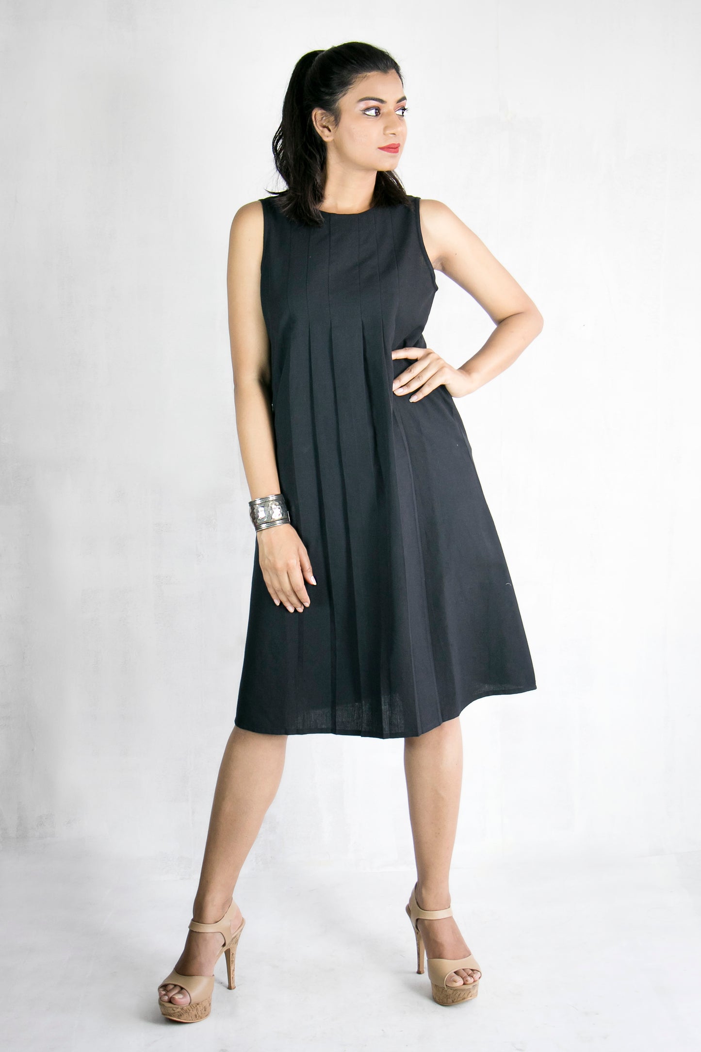 Kalyani Dress - Black Cotton