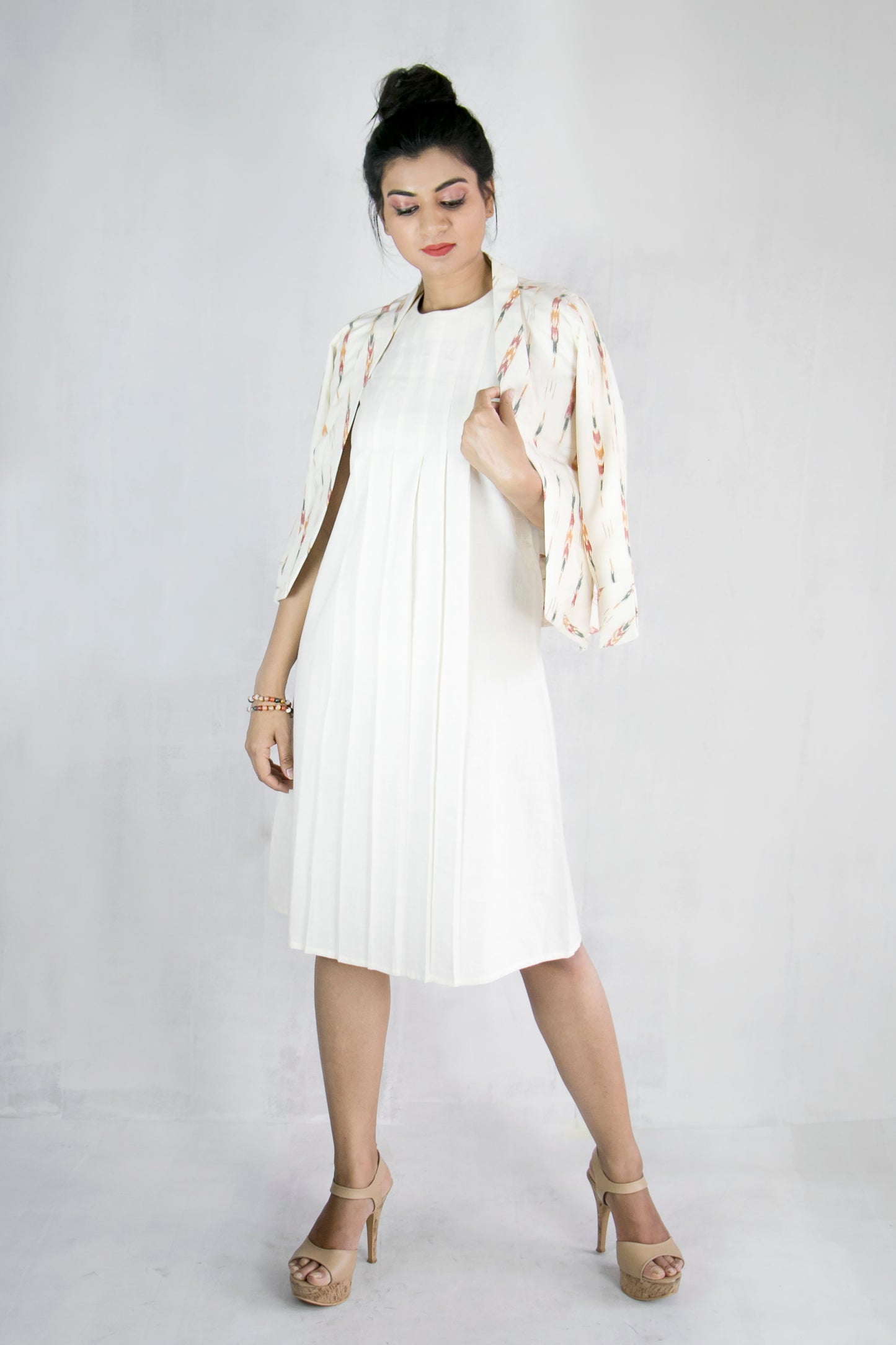 Kalyani Dress - Off White Cotton