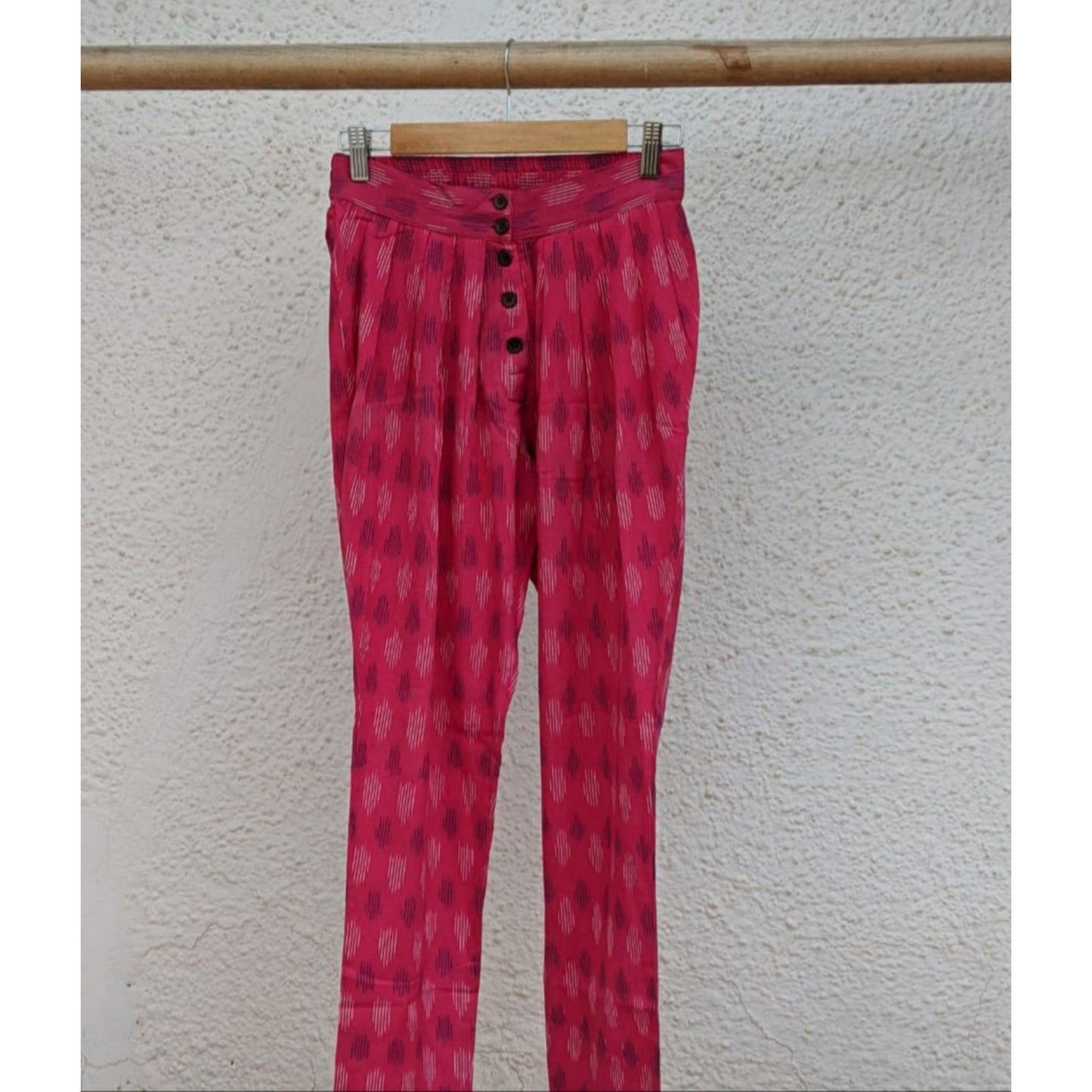 Pinwheel Pants - Pink Ikat