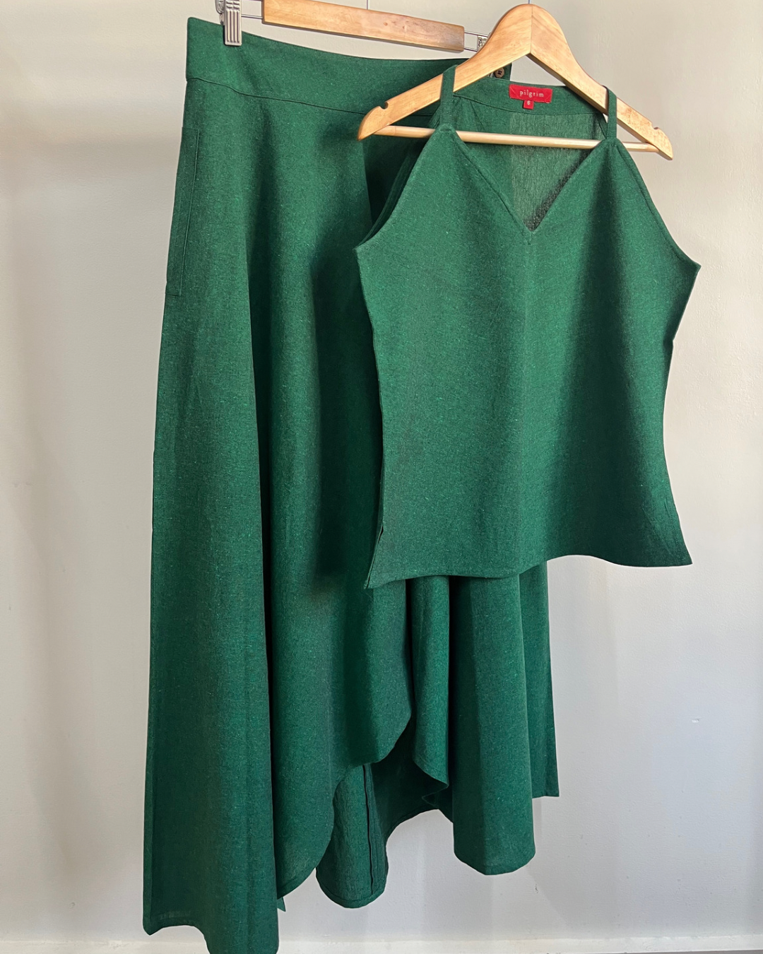 Swing Halter - Green cotton