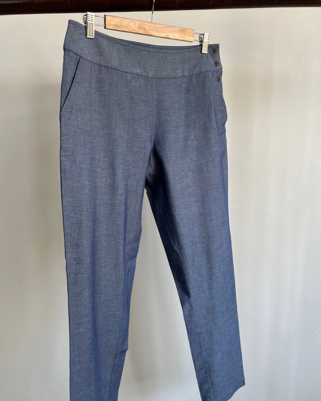 Carrot Pants - Blue Grey Cotton