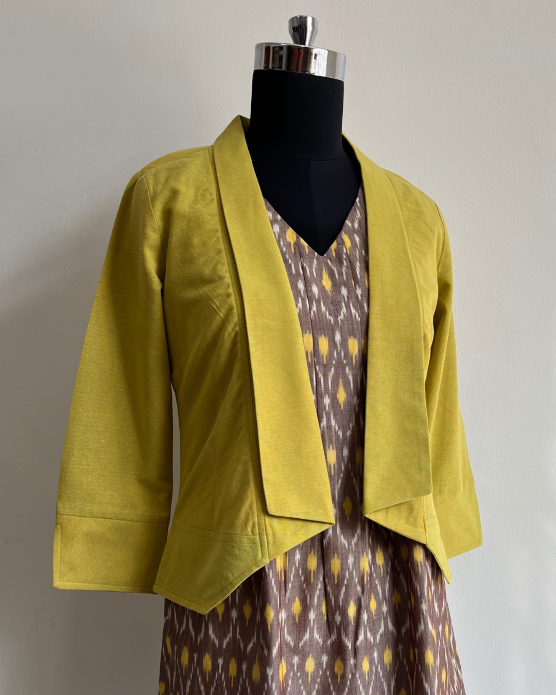 Graphic Jacket - Yellow Green Cotton