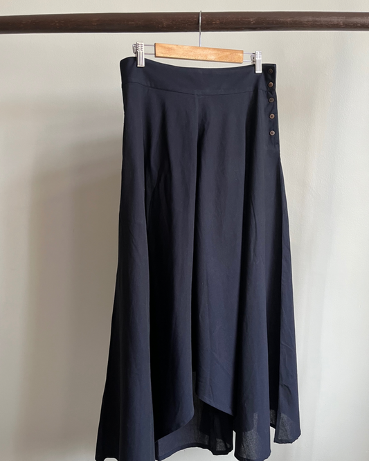 Adhira Skirt - Black Cotton