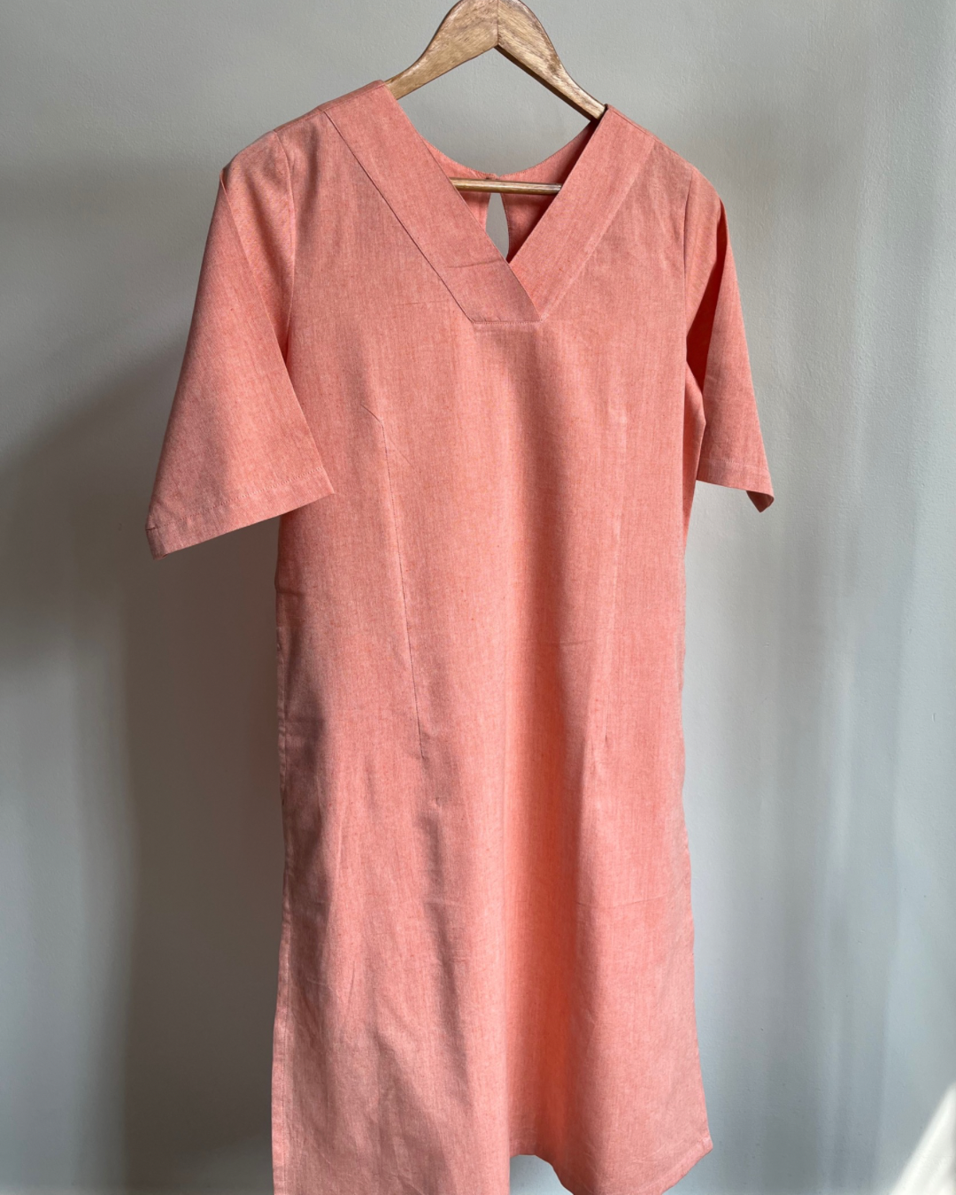 Movement Dress - Peach Cotton