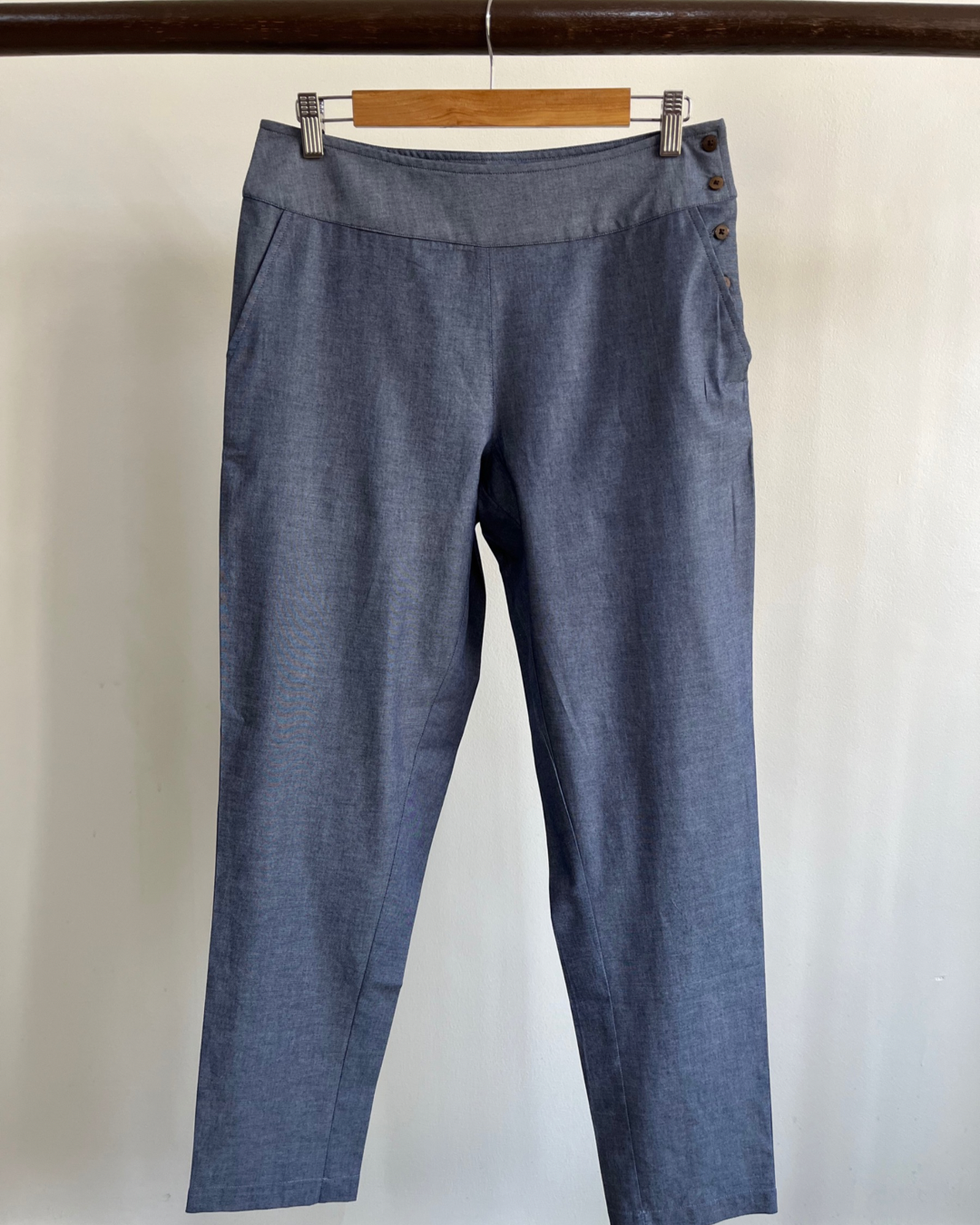 Carrot Pants - Blue Grey Cotton