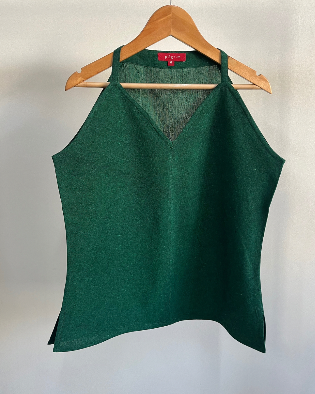 Swing Halter - Green cotton