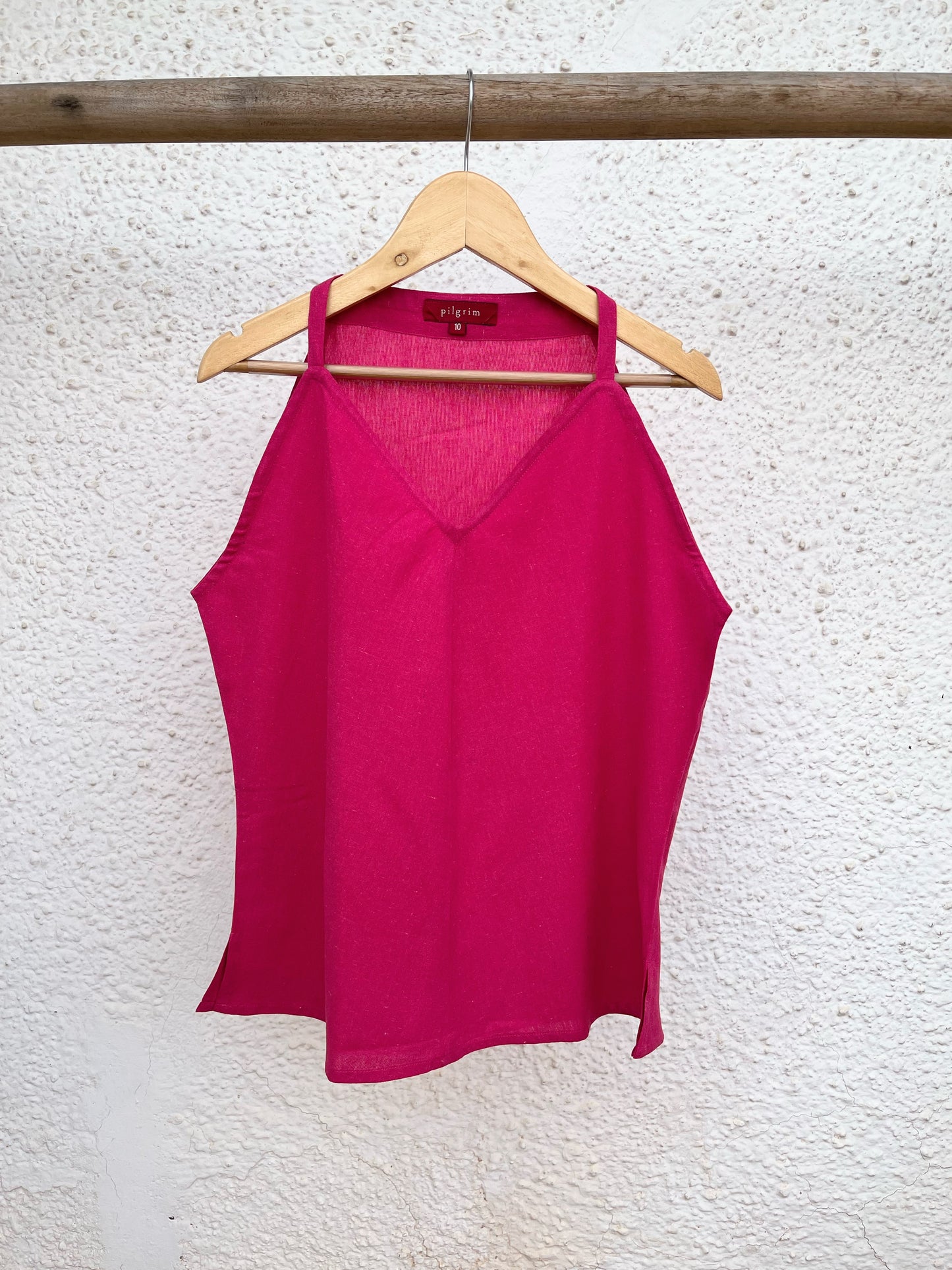 Swing Halter Top - Pink Cotton