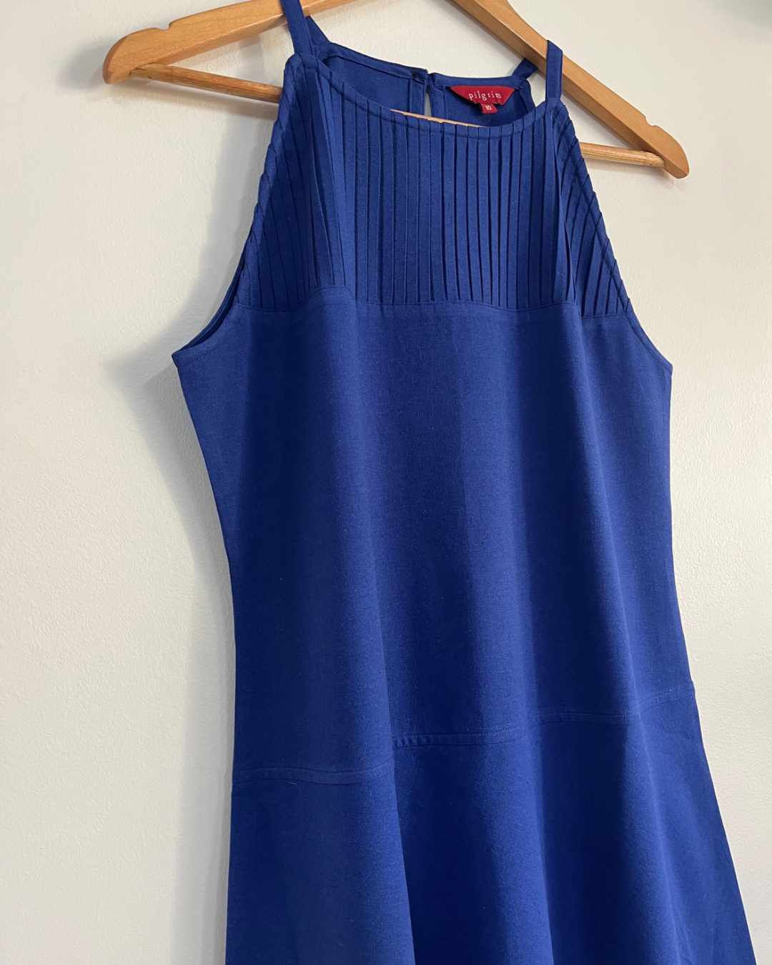 Tara Dress - Deep Blue with Peacock Mangalgiri