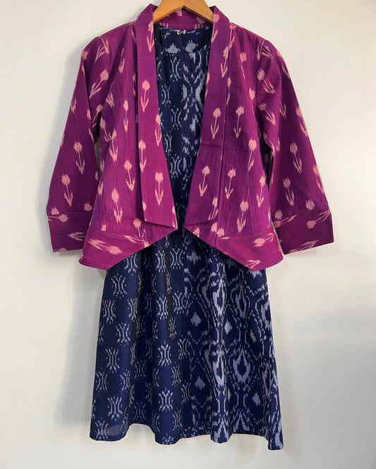 Graphic Jacket Purple Ikat